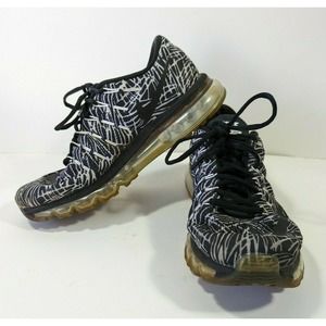 Nike Air Max Black White Womens Size 9 Print 818101-100 Neutral Ride Running